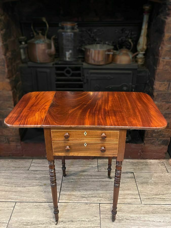 Georgian Mahogany Baby Pembroke Table Circa 1800 photo Furniture
