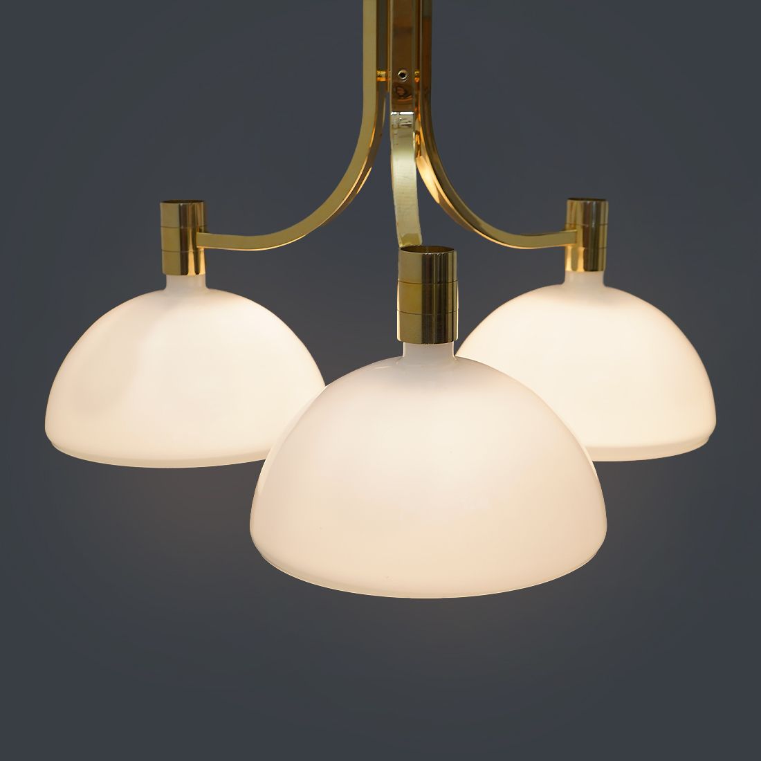 photo for sale Gold Plated "As/Am" Chandelier By Franco Albini And Franca Helg For Sirrah, 1970s