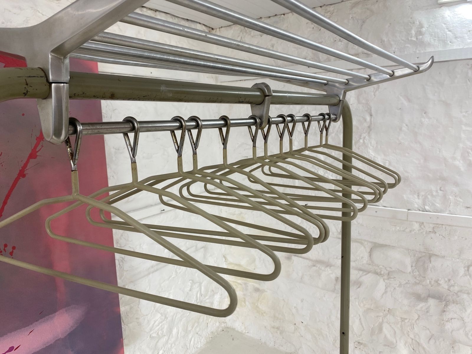 Mid Century Stand Clothes Rail Original By R W Bamforth & Co. Untouched Enamel photo Furniture