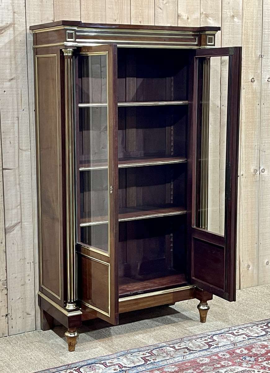 Napoleon III Library In Mahogany And Brass Net photo furniture