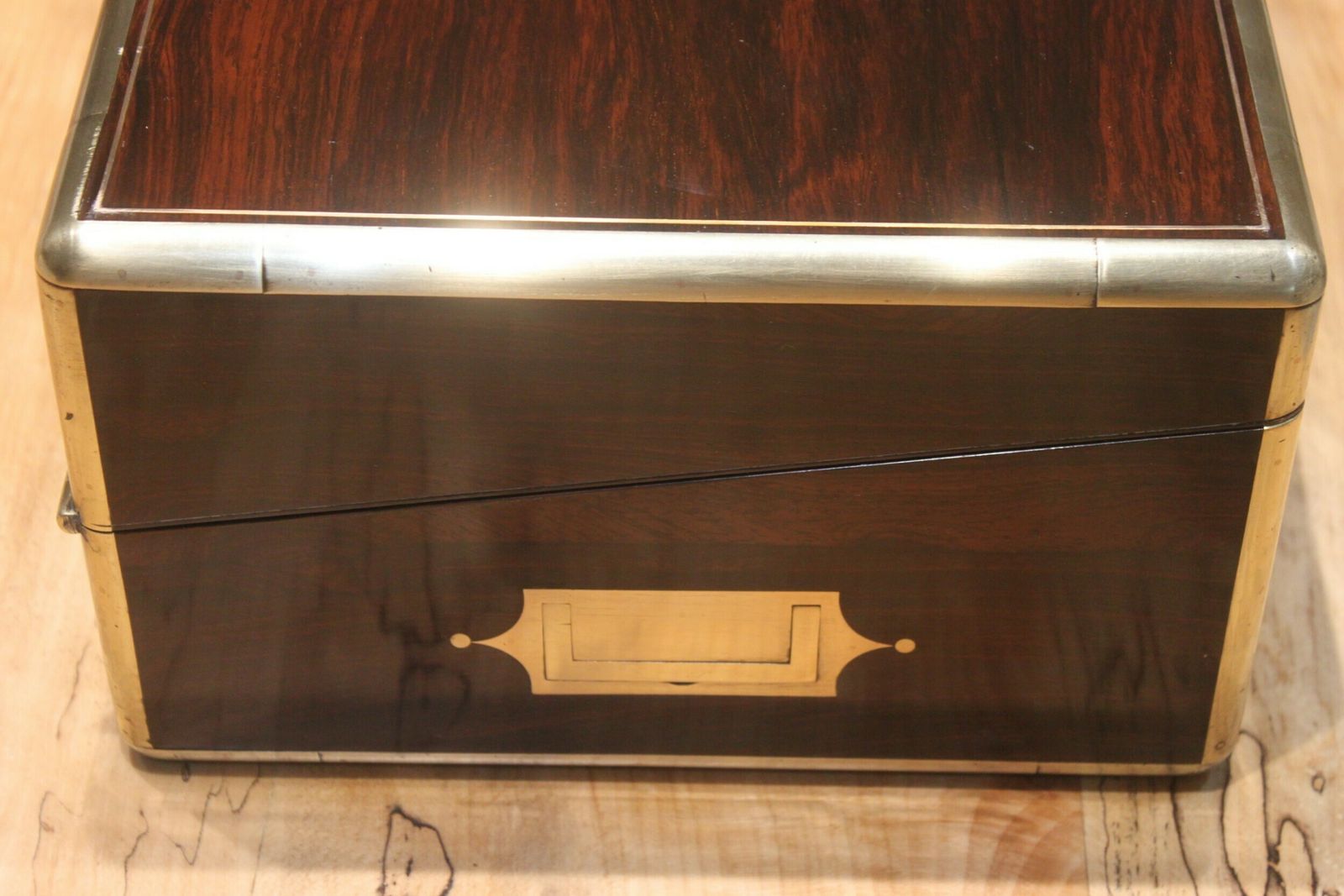 19th Century Rosewood And Brass Inlaid Writing Slope photo for sale