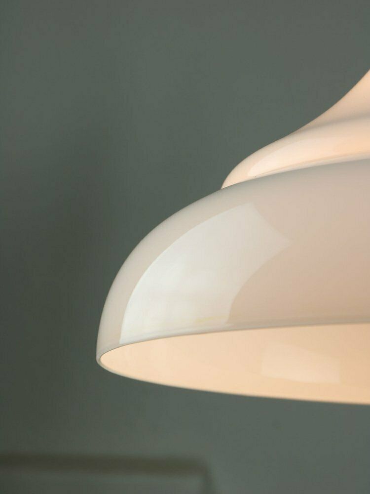 Mid Century Italian Aluminum And Glass Pendant Lamp photo 738.0