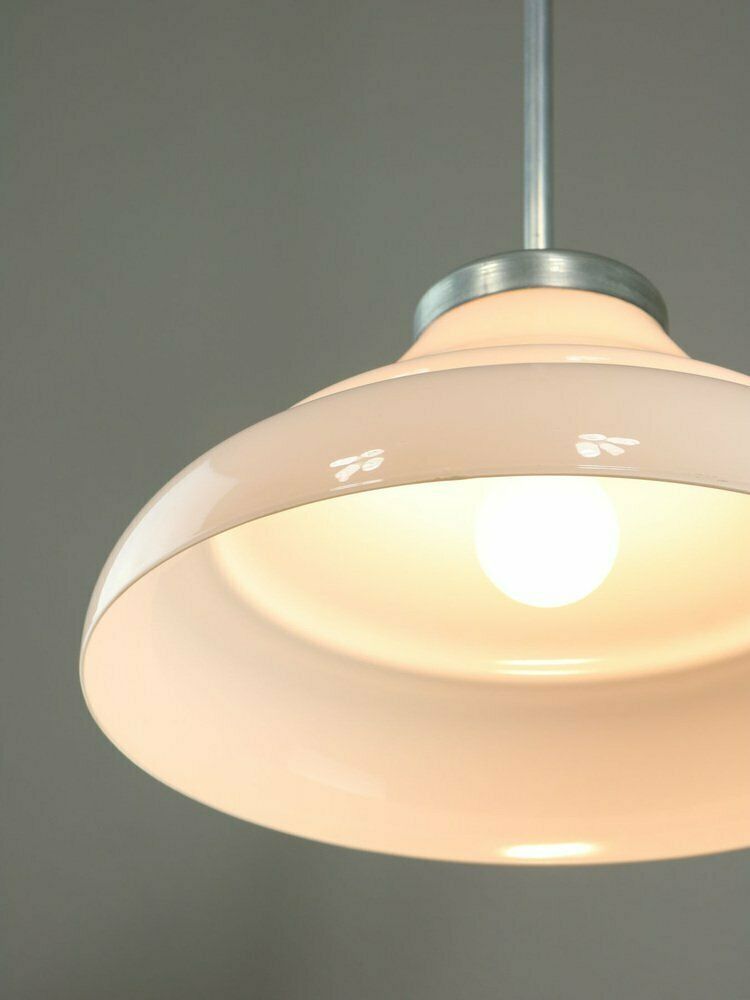 Mid Century Italian Aluminum And Glass Pendant Lamp photo vinterior
