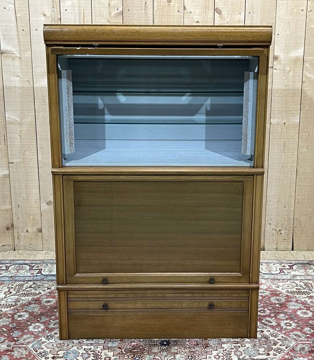 photo furniture Walnut And Oak Showcase From Md, 1960s