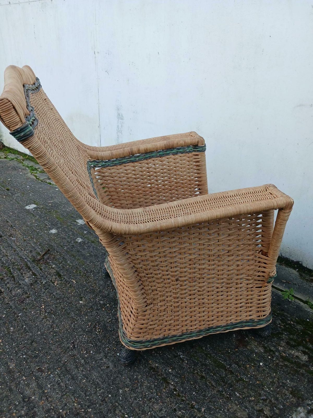 1980's Vintage  Rattan Chair Retailed By Heals photo 385.0