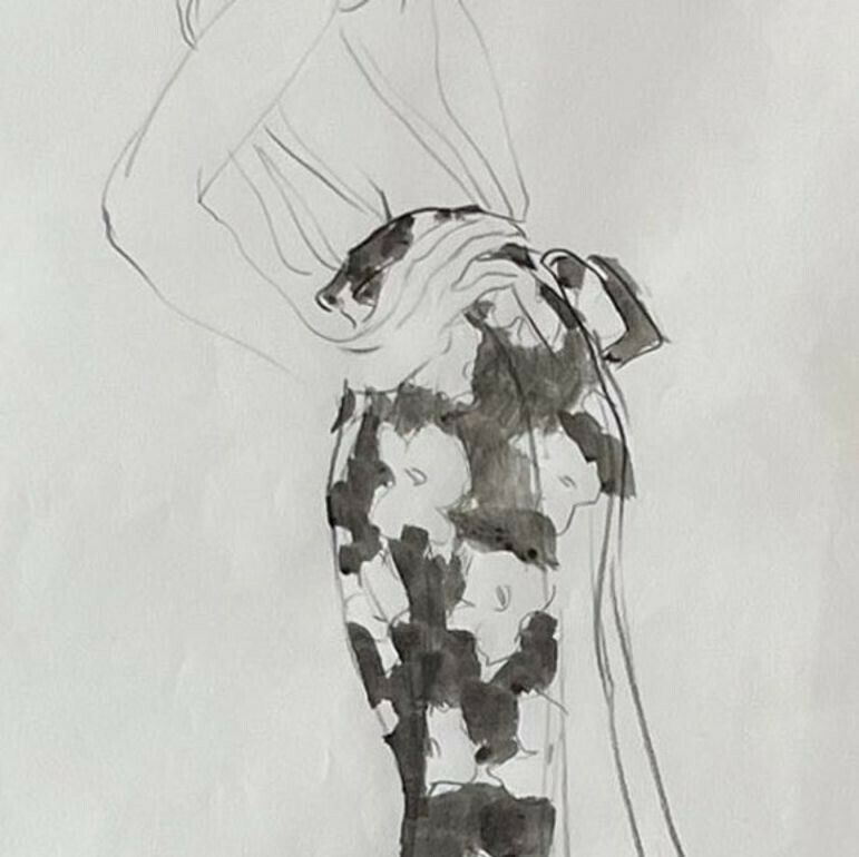 'Fashion Illustration VI' By Brian Stonehouse Mbe (1918 1998) photo furniture