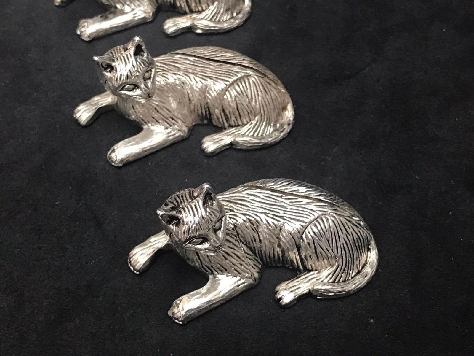 Mark Seat Place Card Cats Table French Vintage Name Card Name Card Slot, Name Card Holder, Cutlery Rests, French 1960s Animal Lover Gift photo vintage