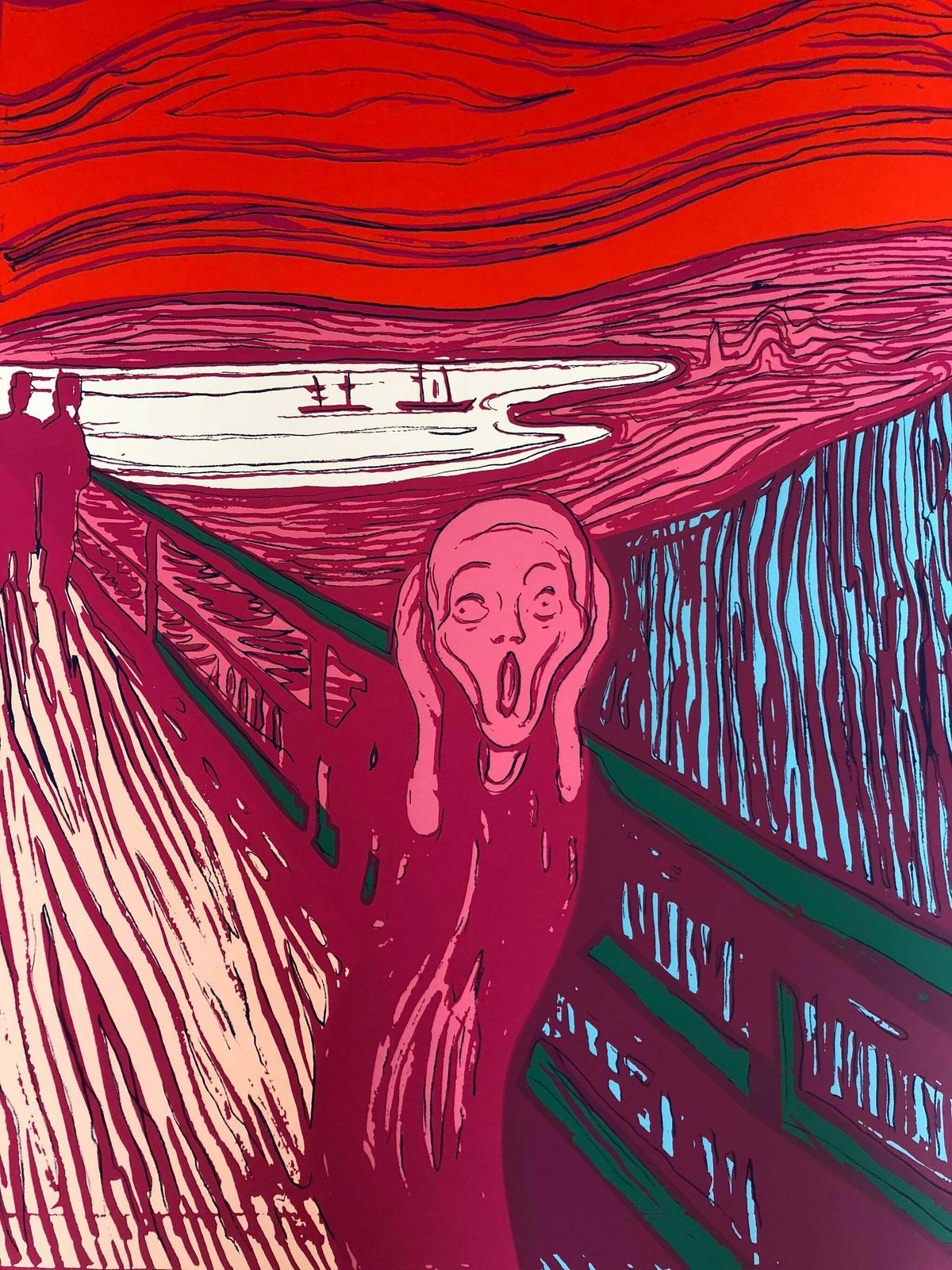 Andy Warhol 'Sunday B. Morning' Munch's "The Scream" Pink