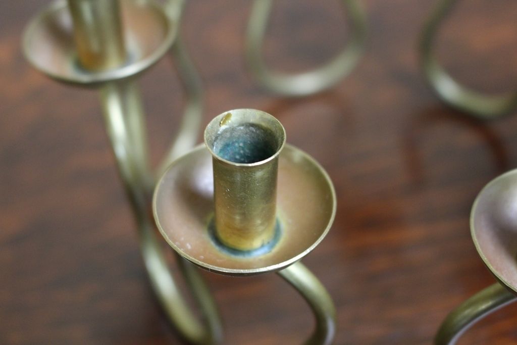 Swedish Brass Candleholder By Lars Holmstrom For Arvika photo vinterior