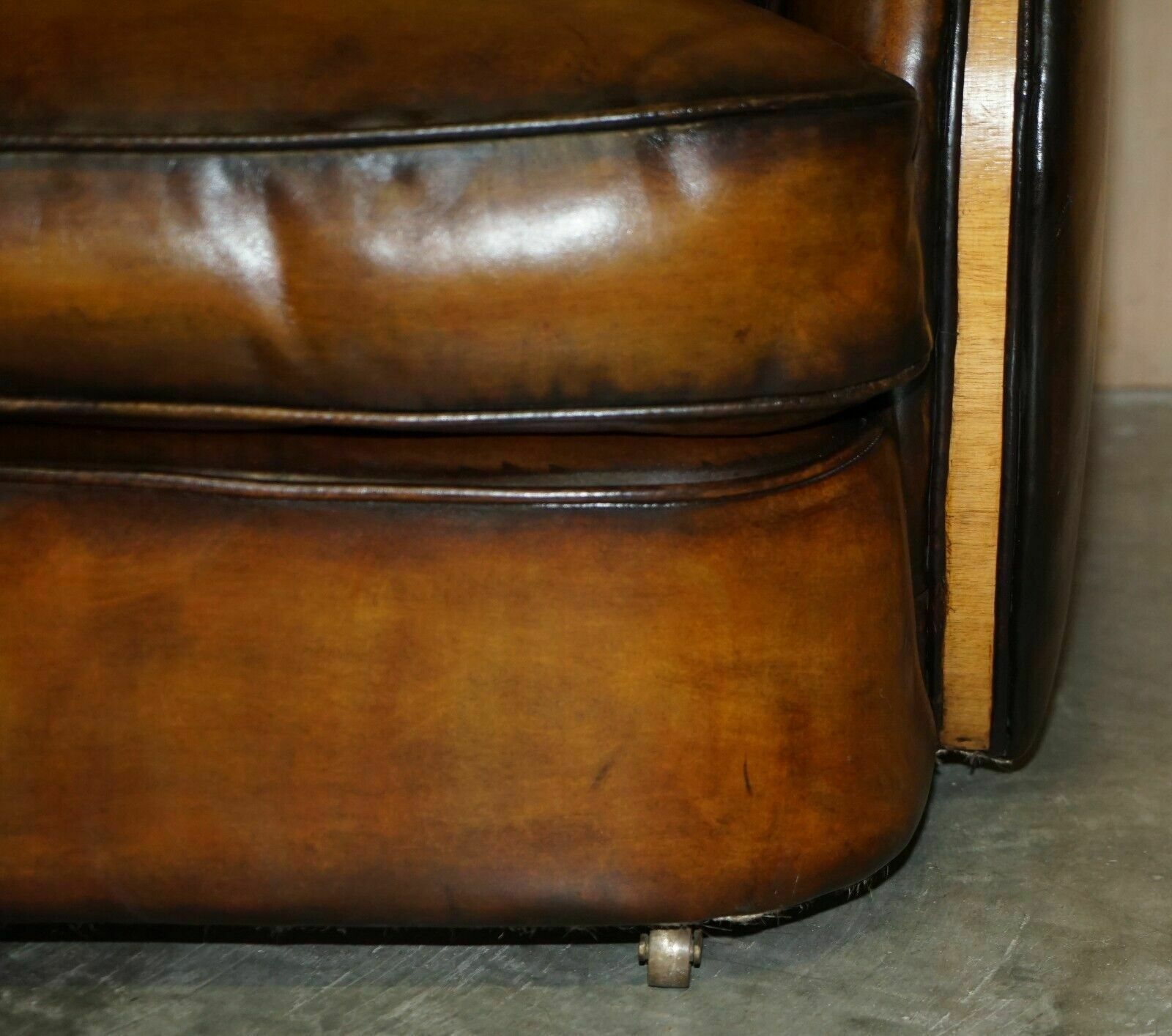 photo furniture 1 Of 2 Of Restored Art Deco Harry & Lou Epstein Hand Dyed Brown Leather Sofas