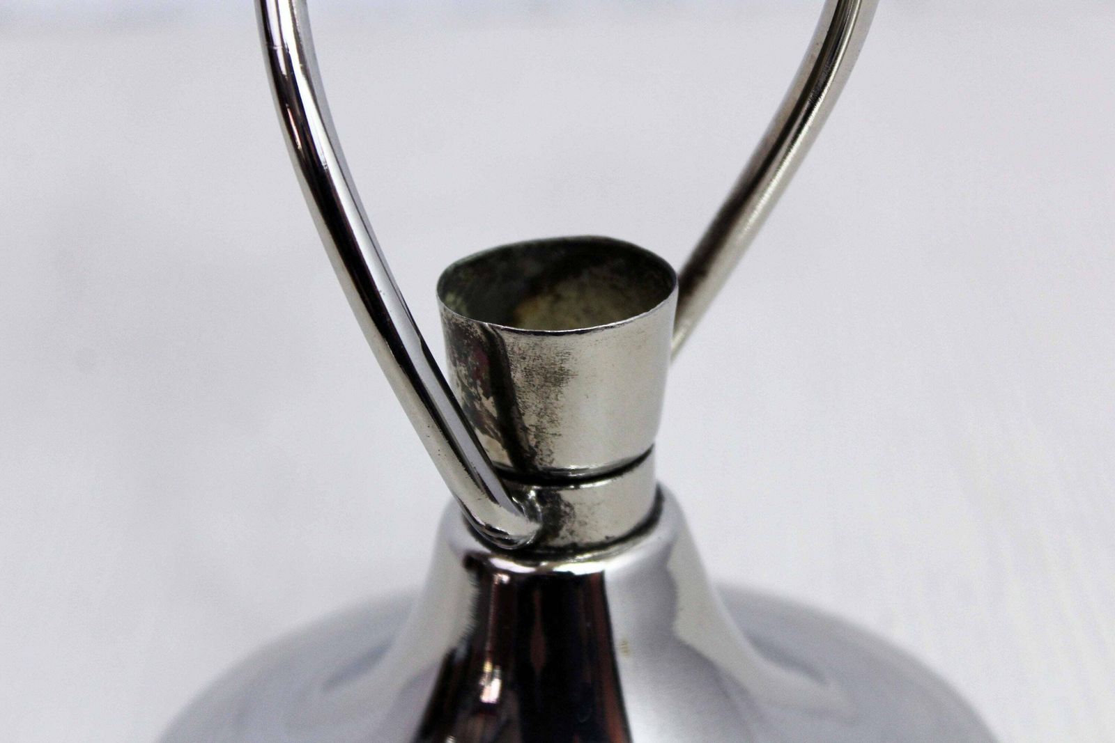 Beautiful Chrome Metal Candle Holder From The 70s/80s photo 81.0