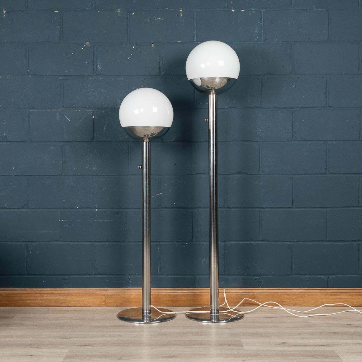 Graduated Pair Of Floor Lamps, Pia Guidetti Crippa For Luci Italia, C.1970 photo 3595.0