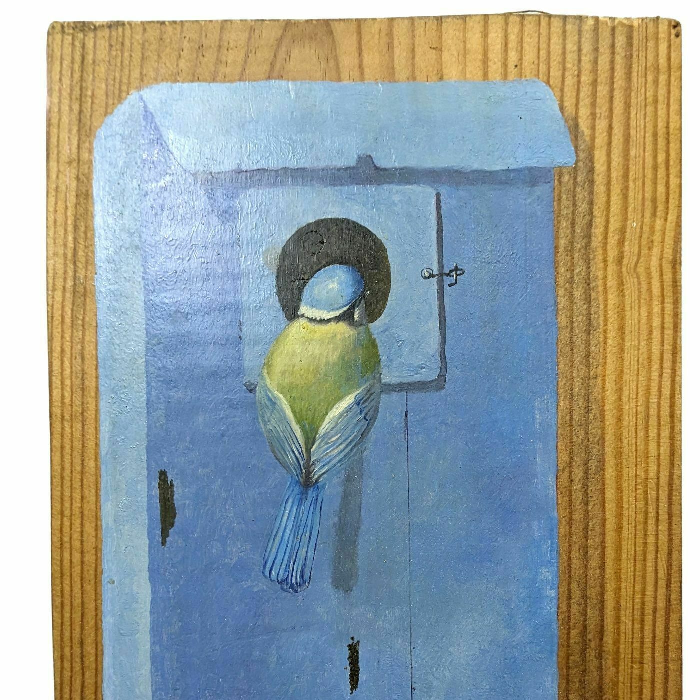 Blue Tit Animal Painting French School Philippe Lazare 20th Century photo furniture