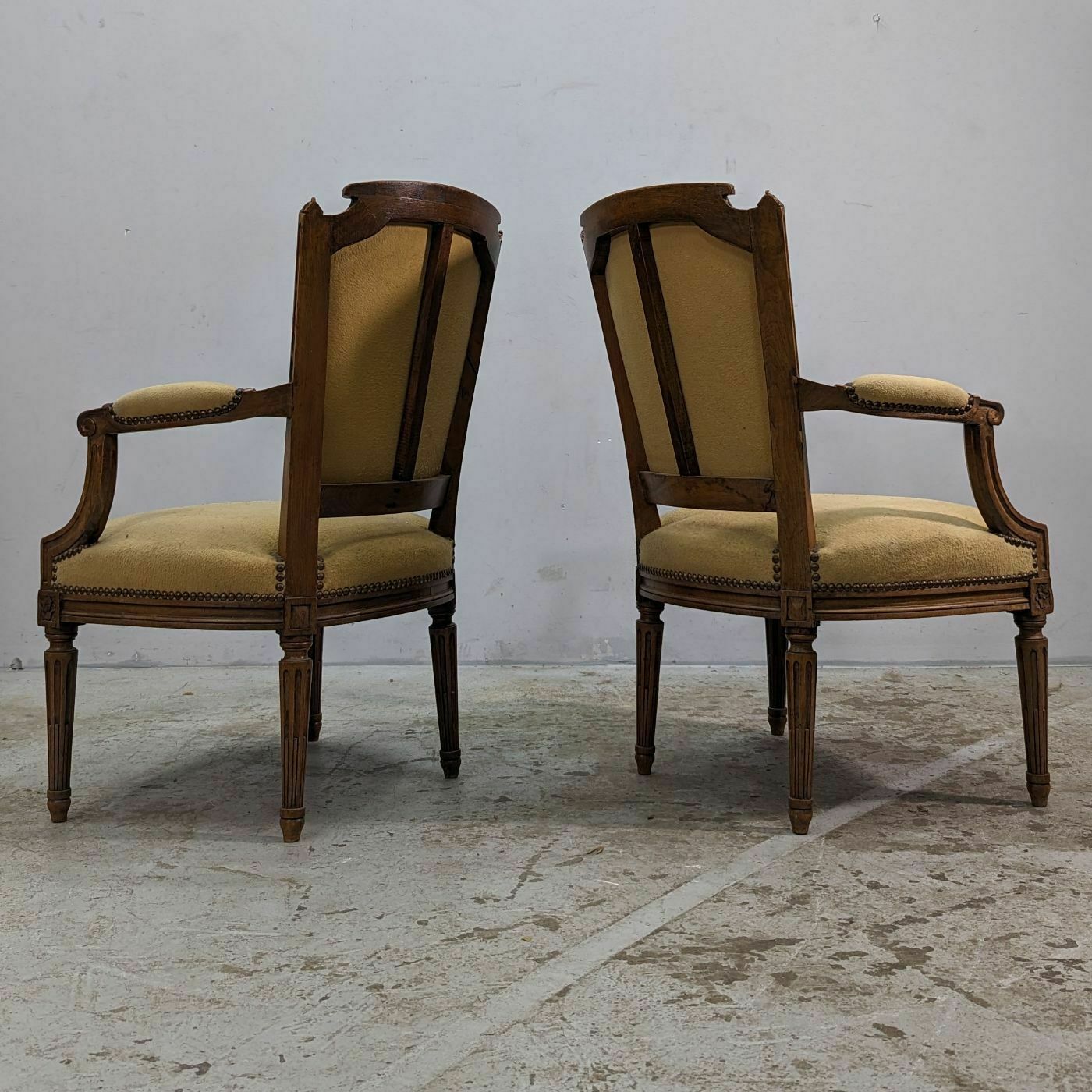 Louis XVI Armchair In Walnut Forming A Pair With 19th Century Upholstery photo Furniture