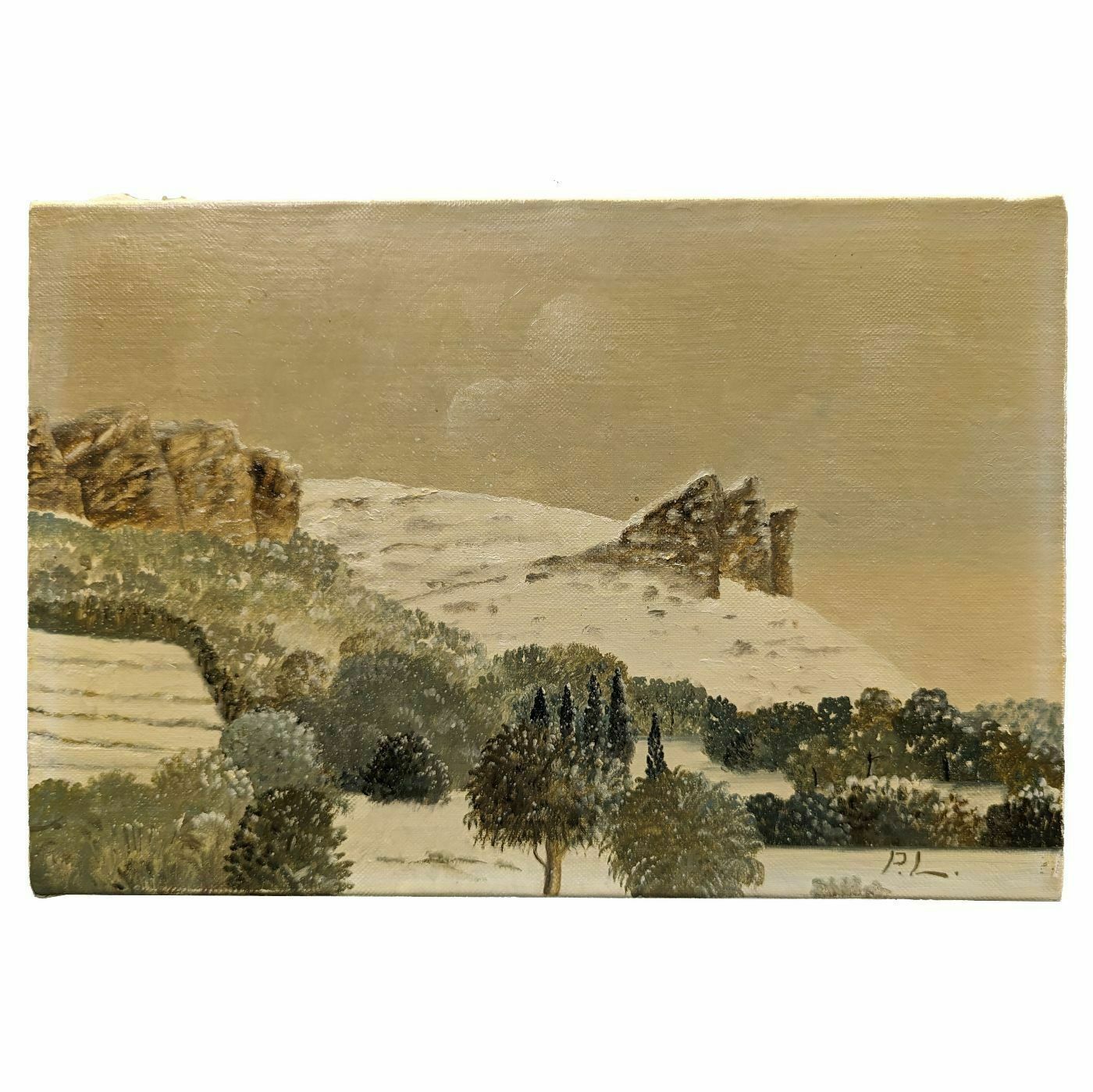 Snowy Landscape French Philippe Lazare 20th Century