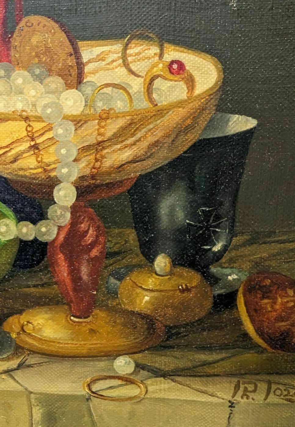 Still Life With Jewels French School Philippe Lazare 20th Century photo 487.0