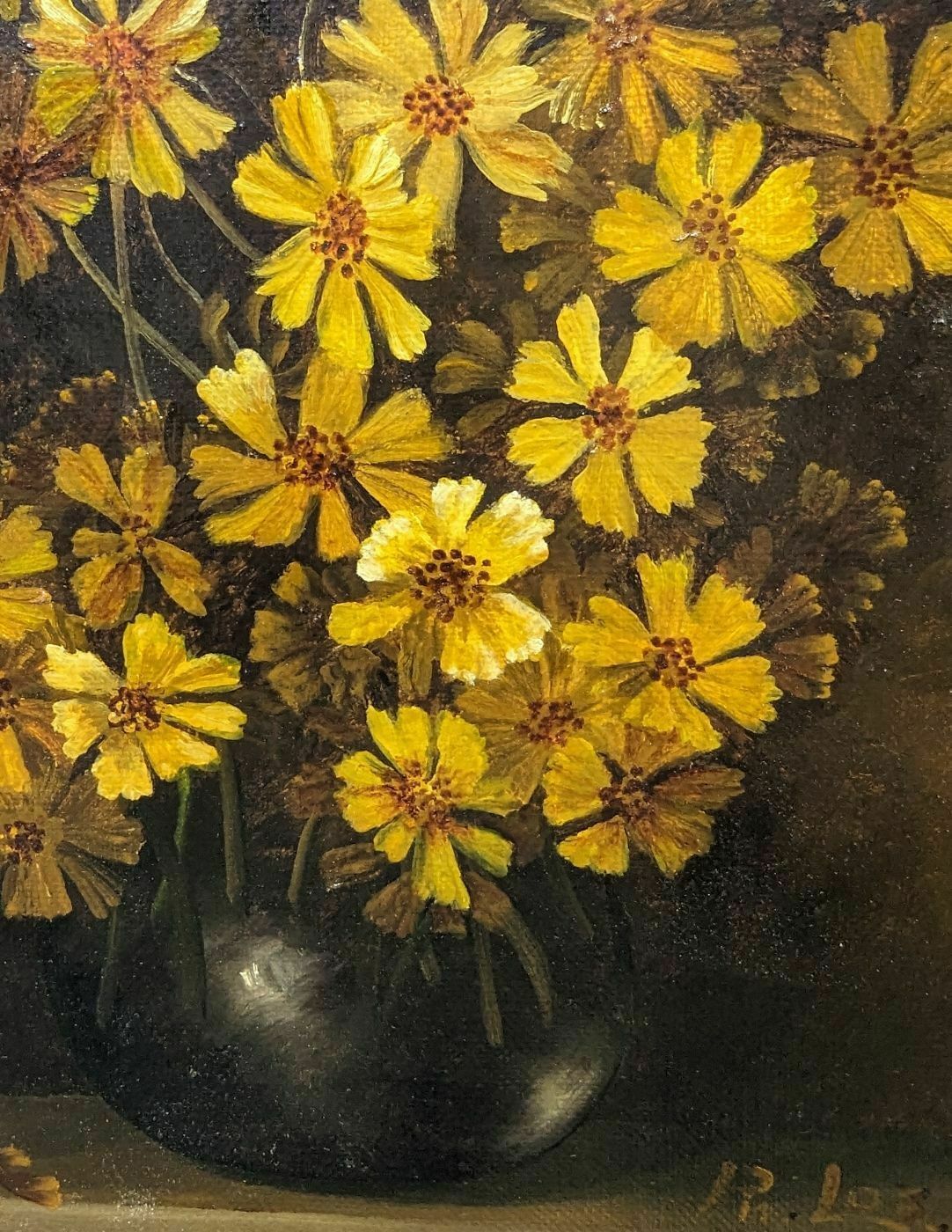 Still Life With Yellow Buttercups French School Philippe Lazare 20th Century photo Art