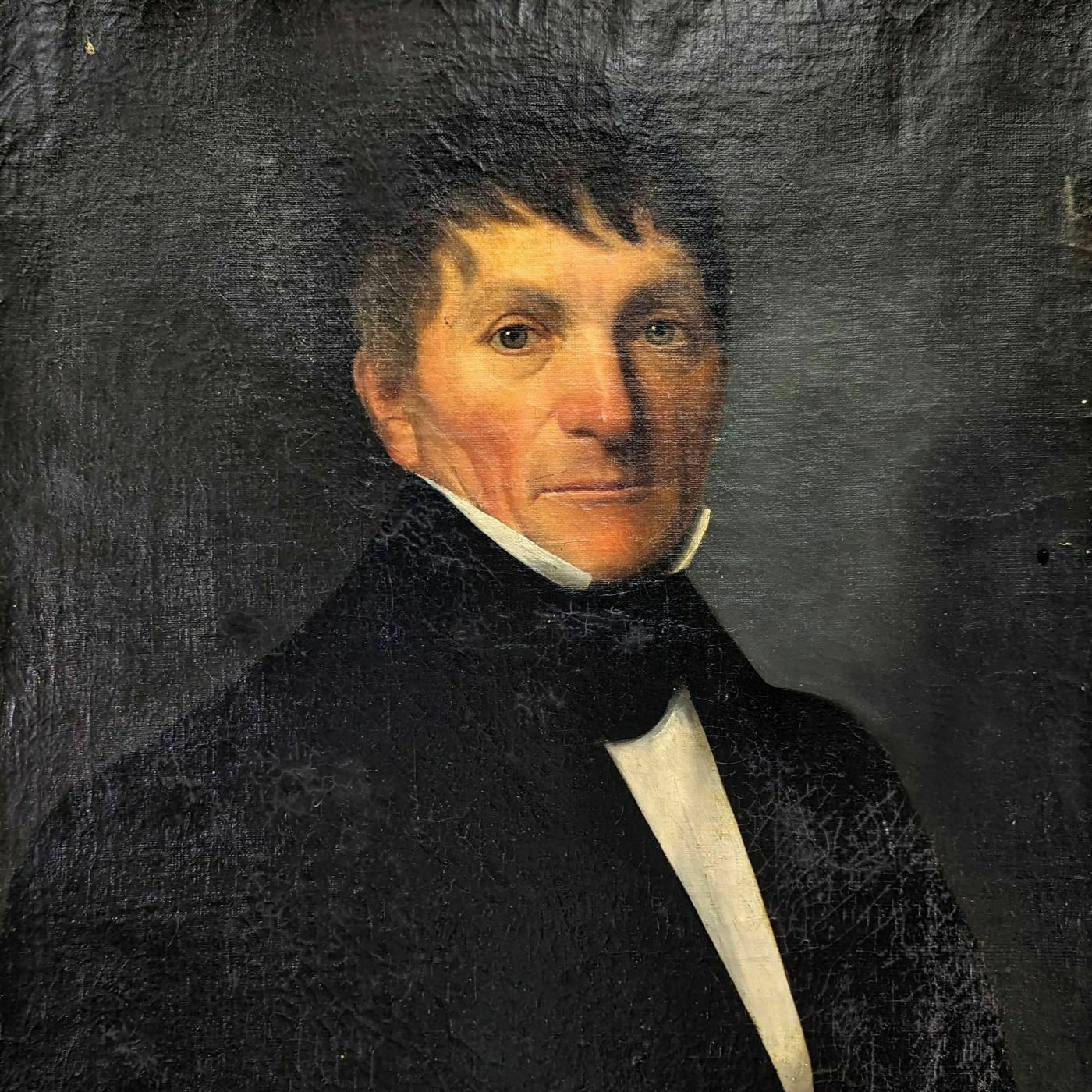 Oil On Canvas Quality Portrait Of A Man From The 19th Century photo furniture