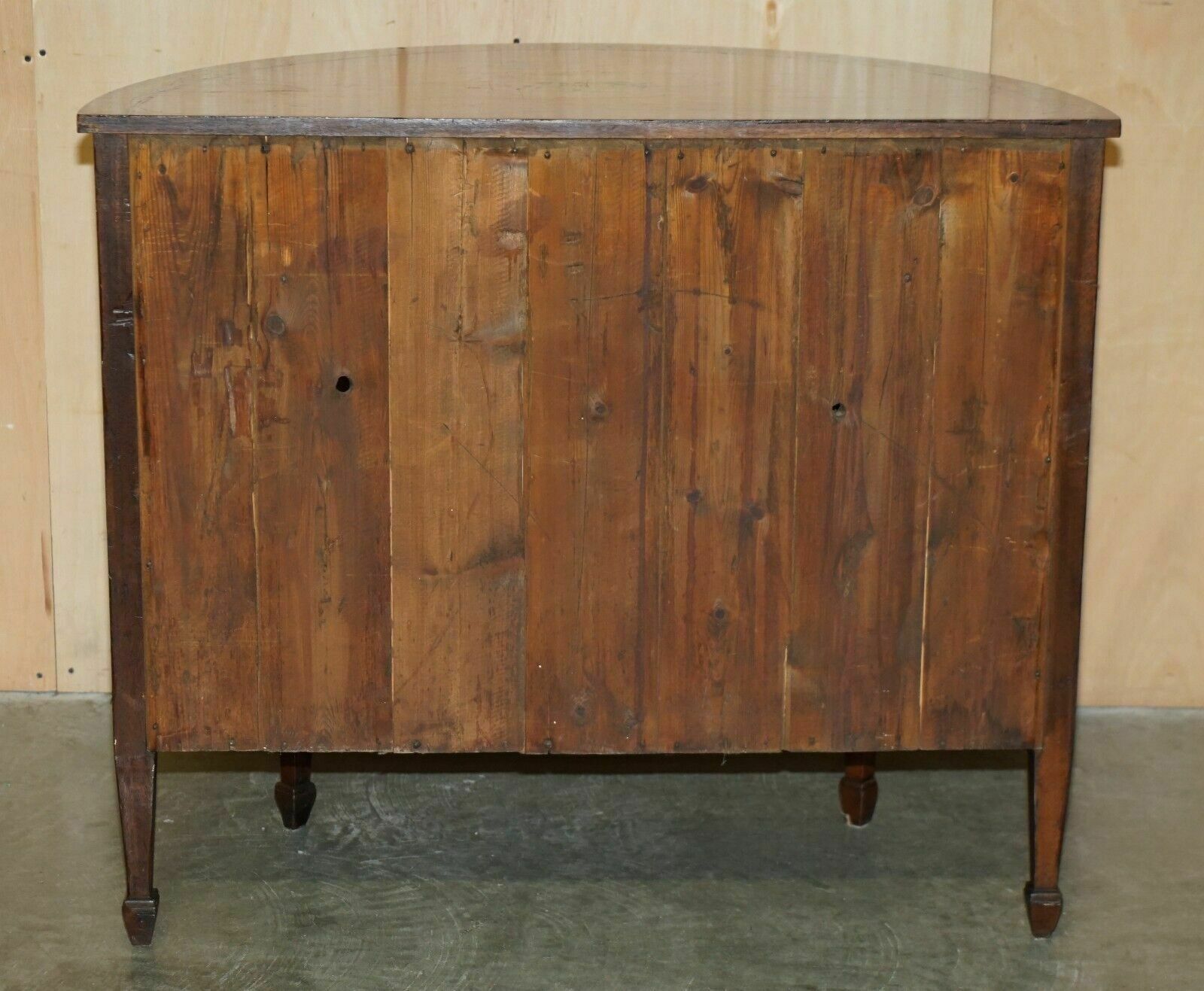 photo vinterior Pair Of Stunning Antique Adams Sheraton Painted Demi Lune Sideboard Cupboards