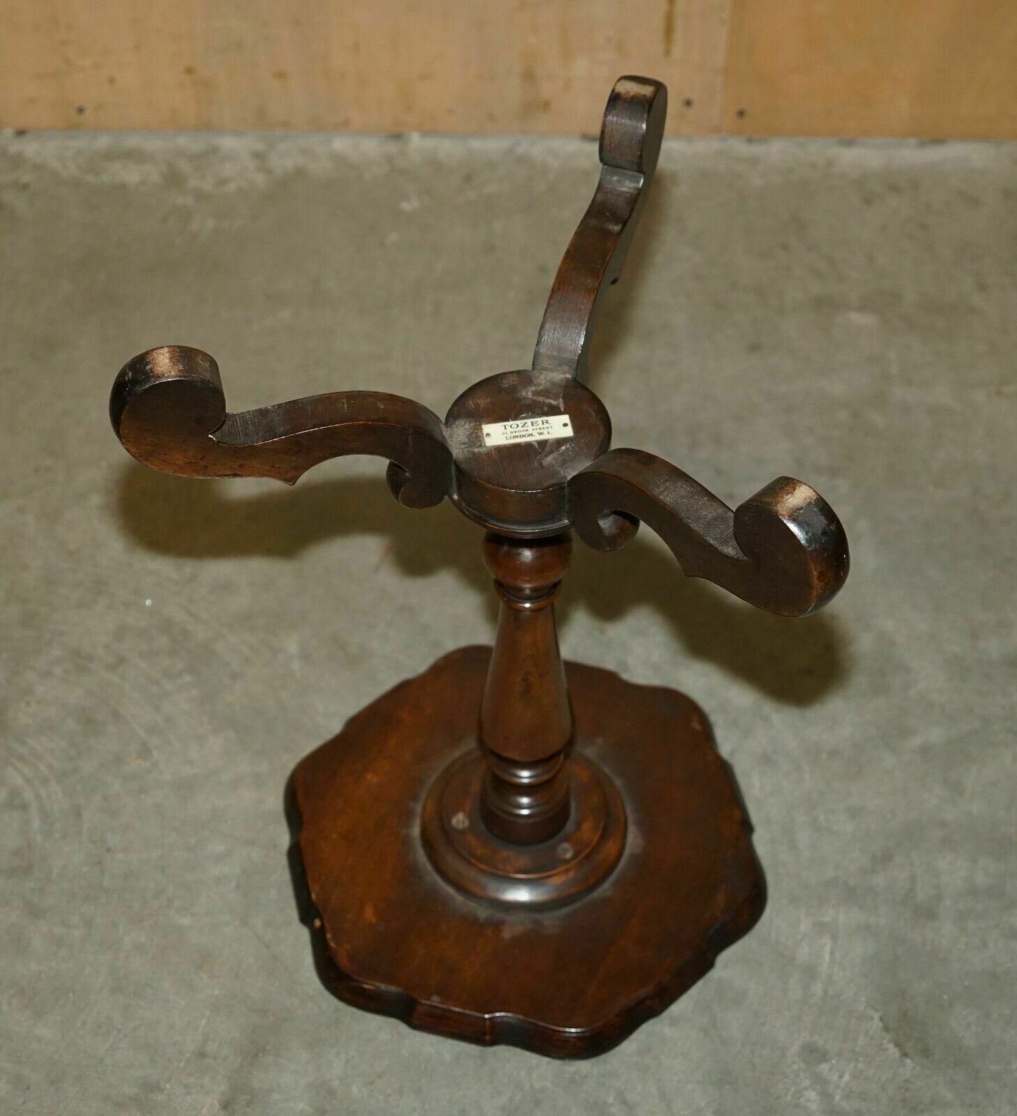 Furniture Fully Restored Antique Charles Tozer Oyster Mahogany Tripod Side End Lamp Table photo