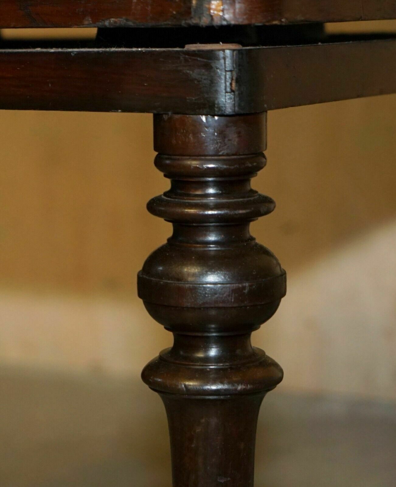 Antique Original Brooks Ltd Victorian Mahogany Campaign Grey Leather Piano Stool photo 950.0