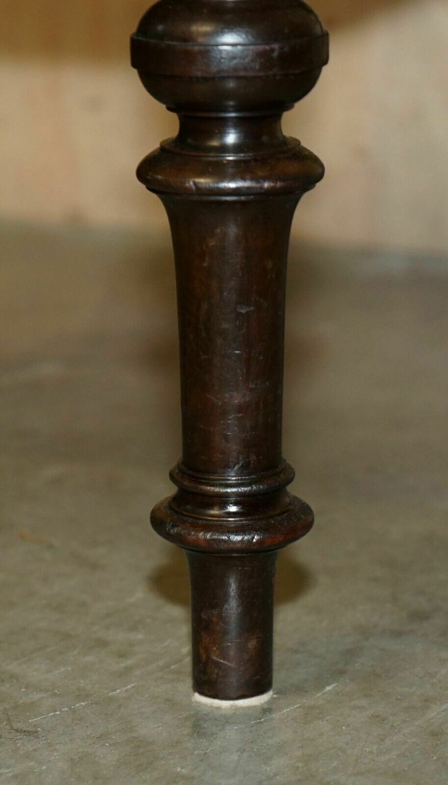 Antique Original Brooks Ltd Victorian Mahogany Campaign Grey Leather Piano Stool photo vinterior