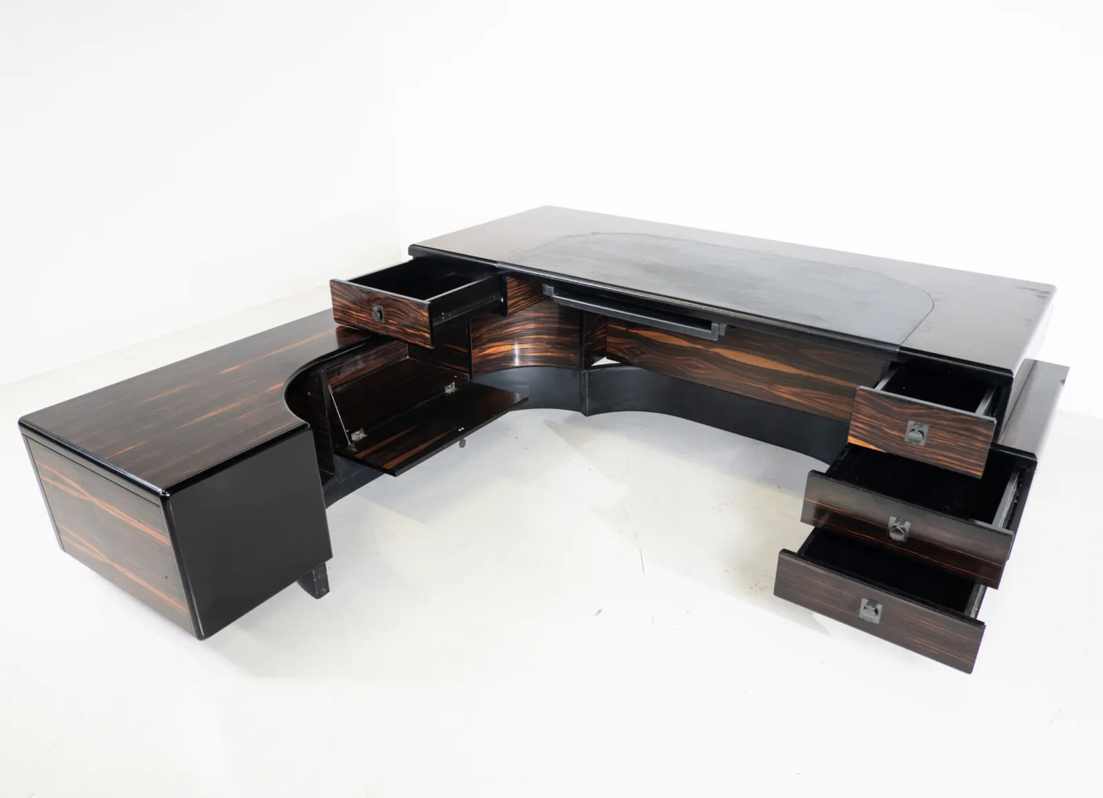 Mid Century Large Executive Wooden Desk, Italy, 1960s photo furniture