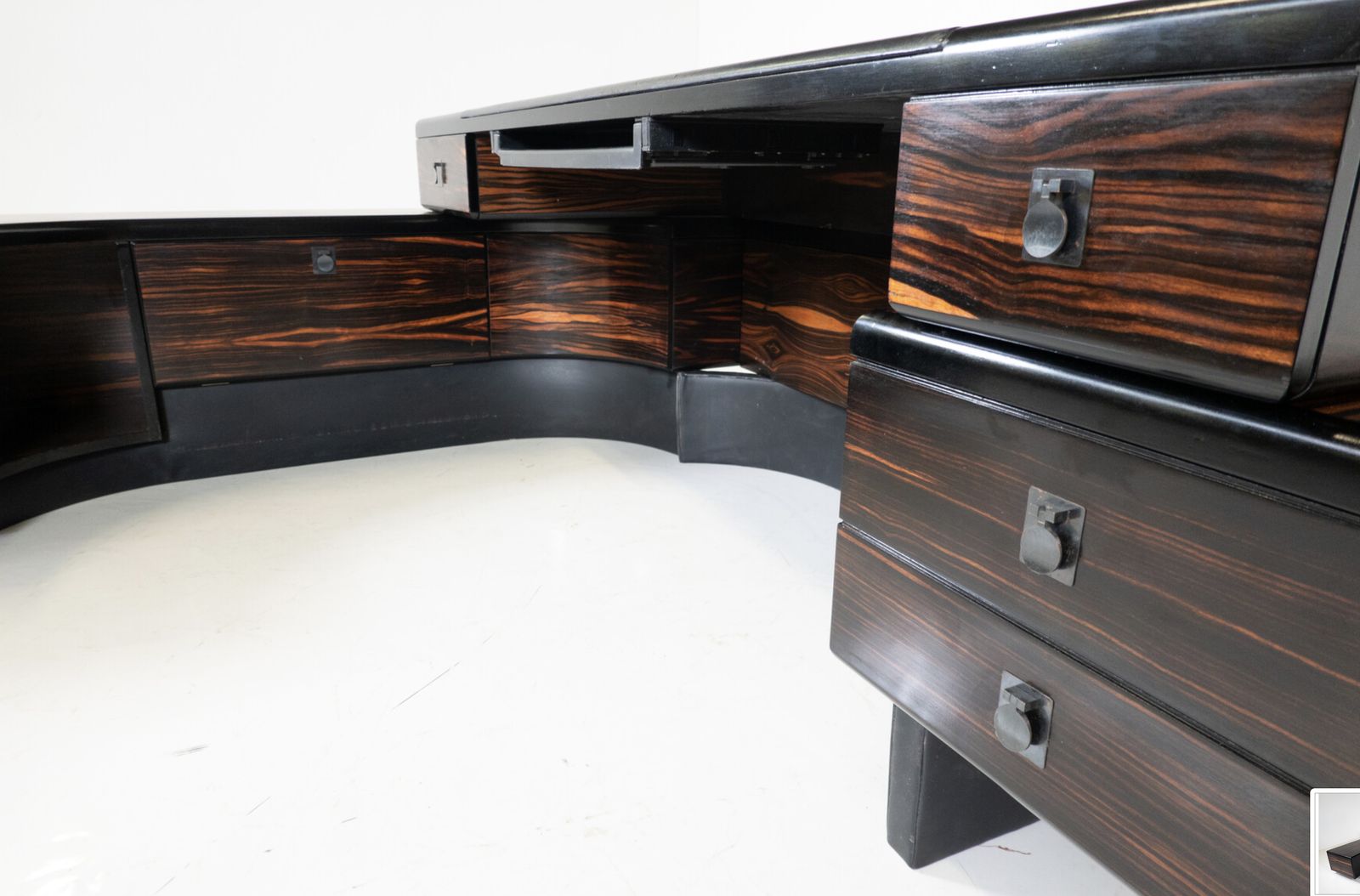Mid Century Large Executive Wooden Desk, Italy, 1960s photo 8620.0