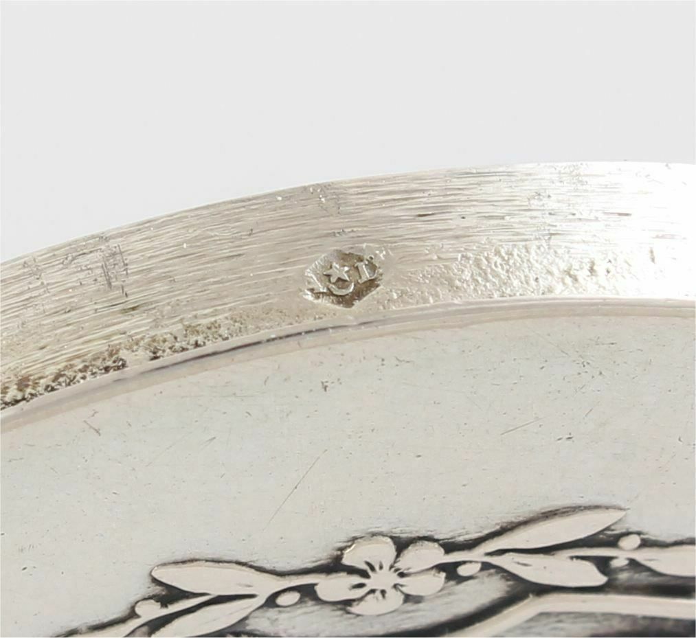 Antique French Silver Rouge Pot. Small Pill Box. Aristide Leclerk. C1900. photo vintage