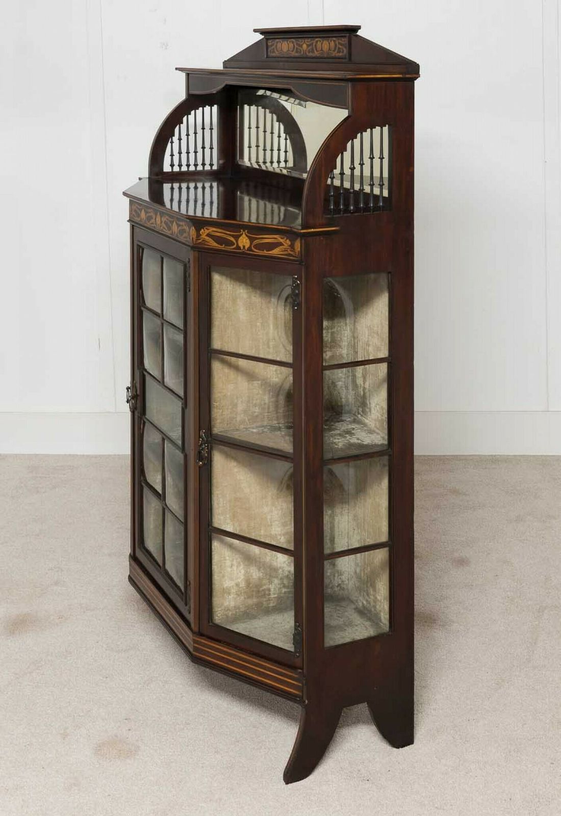 Art Nouveau Display Cabinet English Cocktail Golding And Son 1900 photo furniture