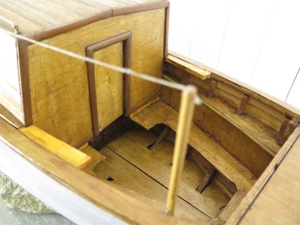Vintage Wooden Gunboat, 1960s photo vintage
