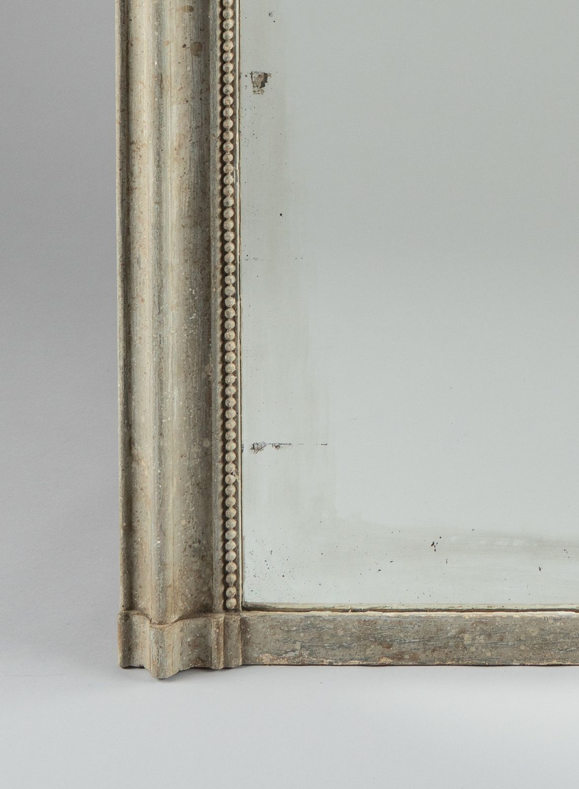 Large 19th Century French Painted Overmantle Mirror photo Home Decor