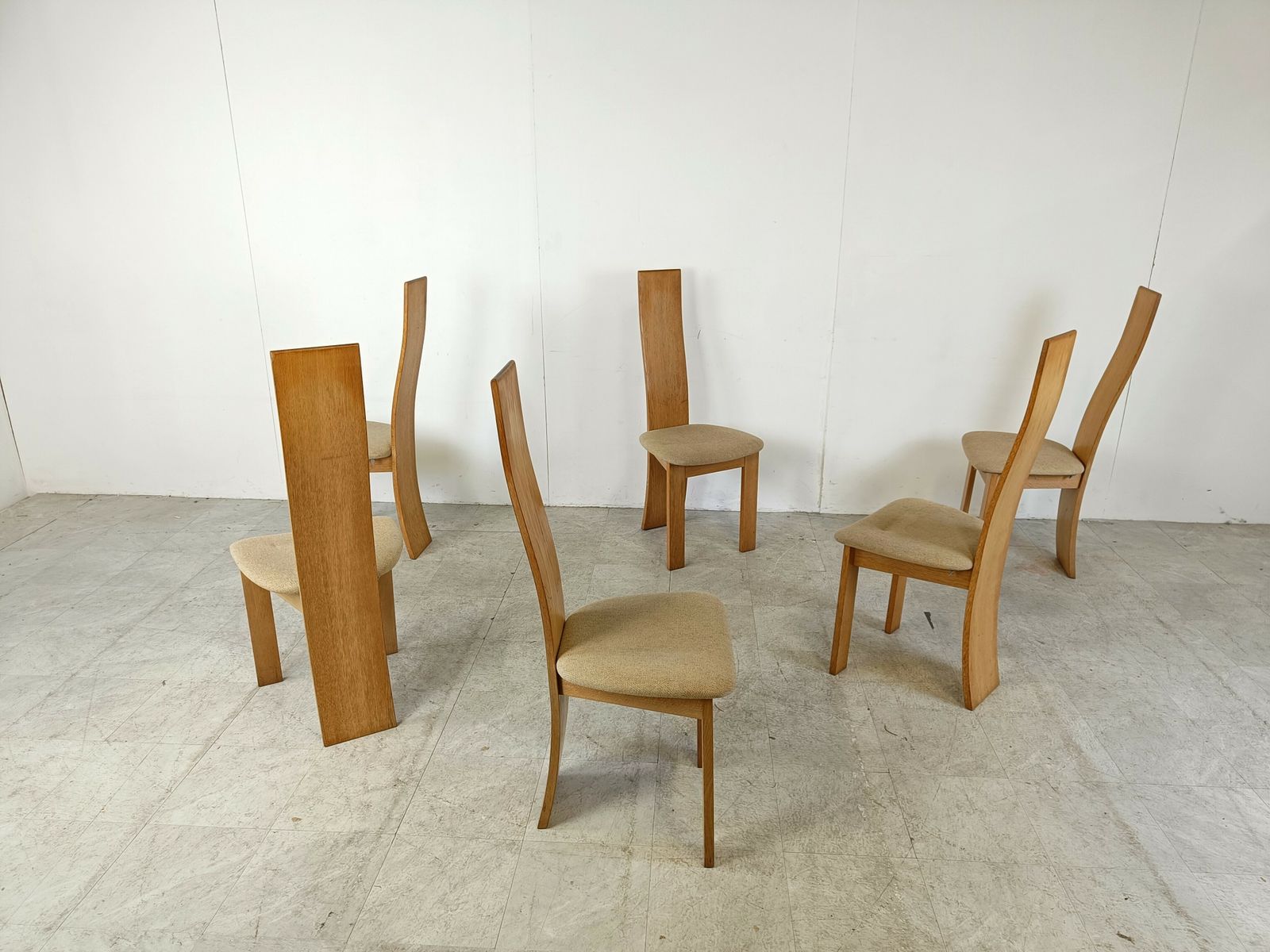 Set Of 6 Dining Chairs By Rob & Dries Van Den Berghe, 1980s photo vinterior