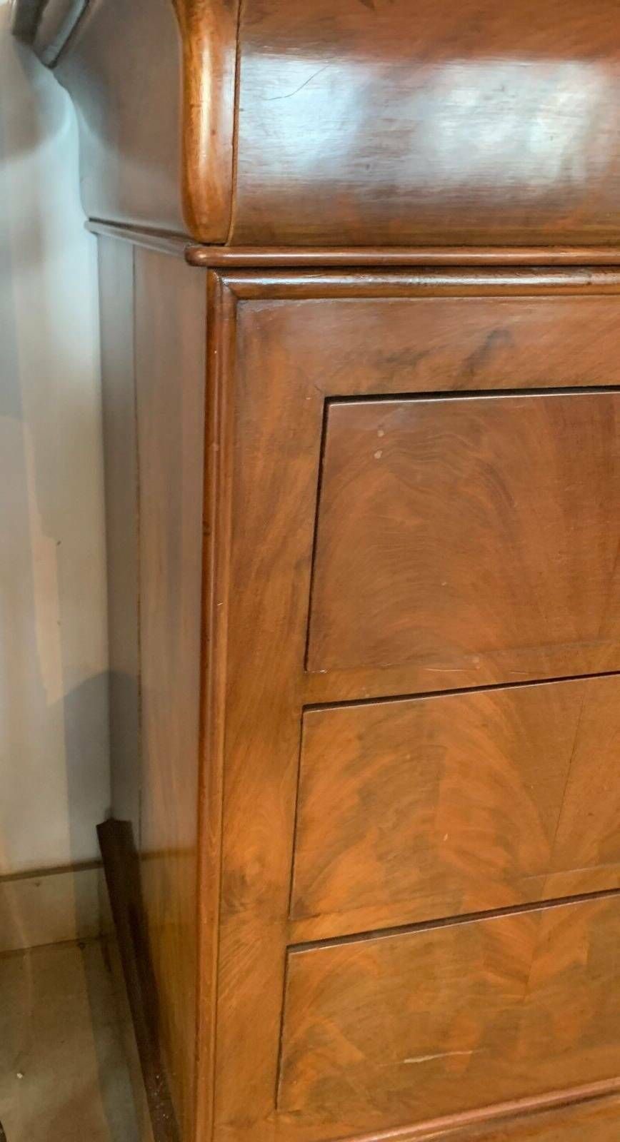 Louis Philippe Dressing Table Chest Of Drawers In Mahogany And 19th Century Veneer photo Furniture