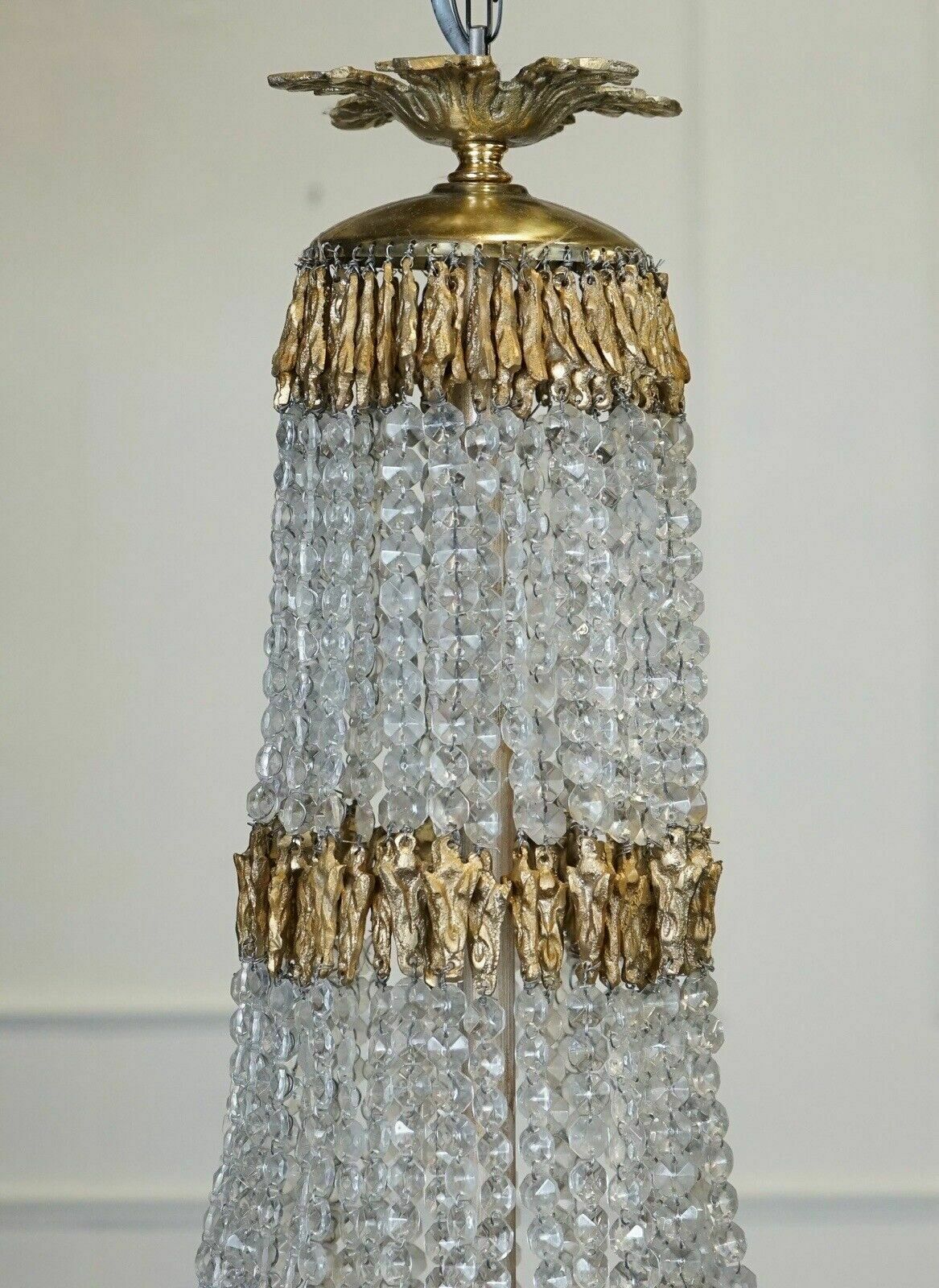 Beautiful Pair Of French Empire Style Bag Chandeliers photo 3000.0