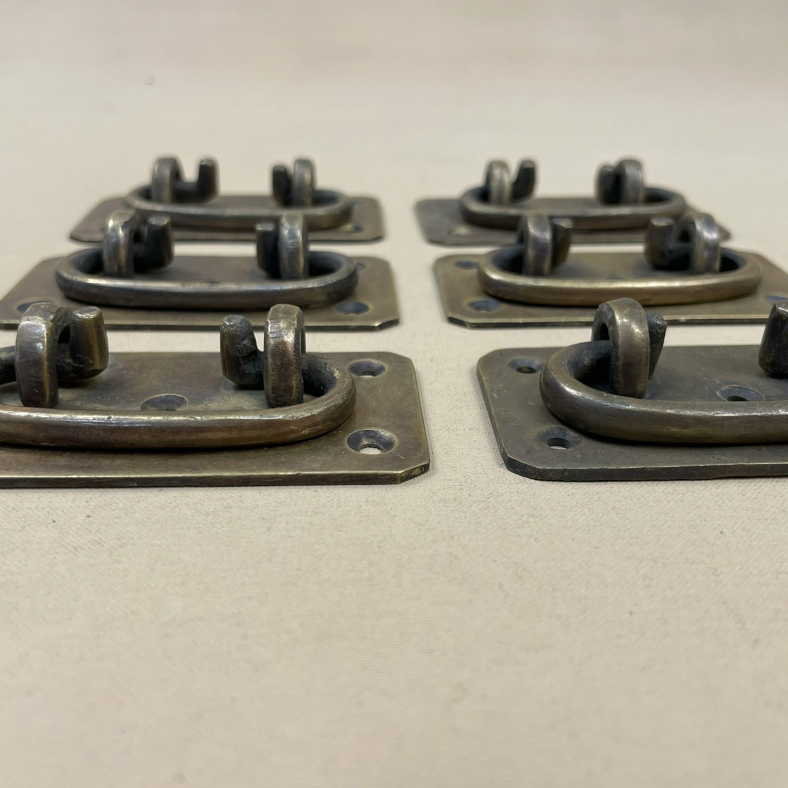 6 Matching Antique Gold Cupboard Handles Ornate Drawer Pulls Furniture Trims Old Reclaimed Drawers Handle Brass Cabinet Trims Detail photo buy