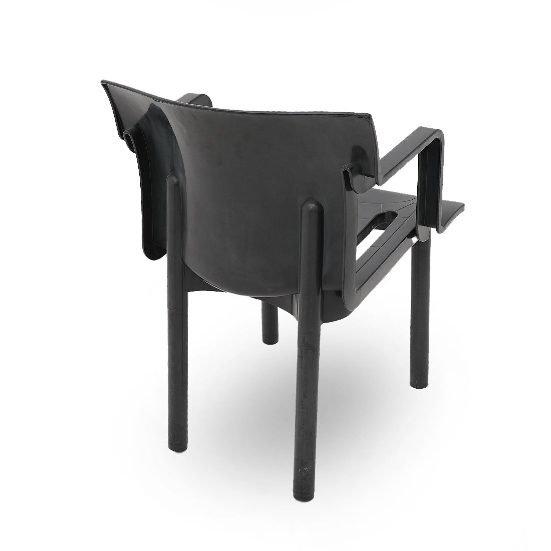 4 Black “4870” Chairs By Anna Castelli For Kartell, 1980s photo 750.0