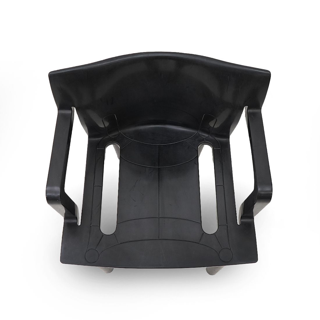 750.0 4 Black “4870” Chairs By Anna Castelli For Kartell, 1980s photo