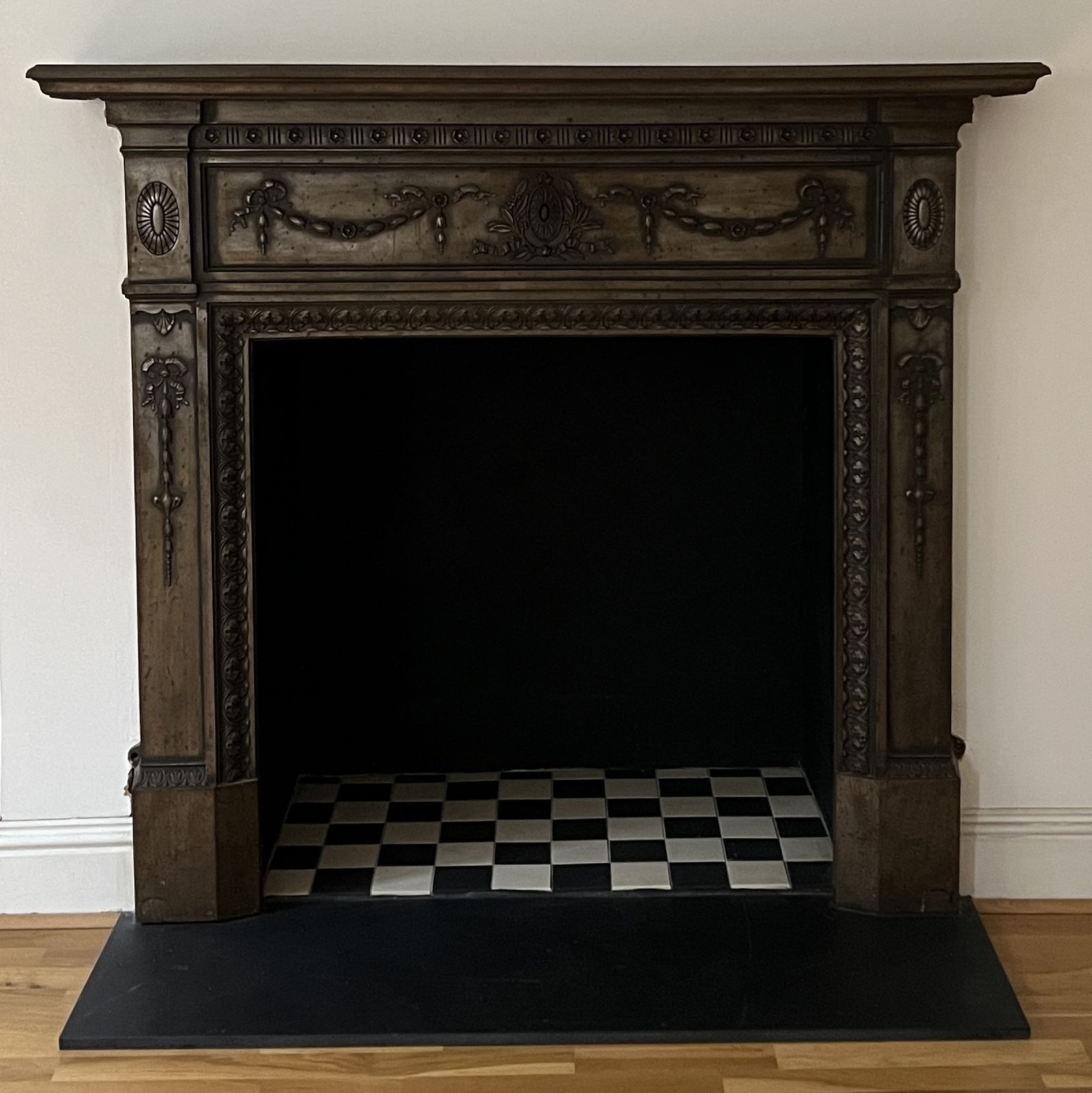 Antique Cast Iron Fire Place Surround