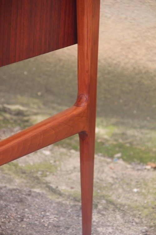 Italian Mi Centruy Modern Desk Mahogany Wood Vittorio Dassi  photo furniture