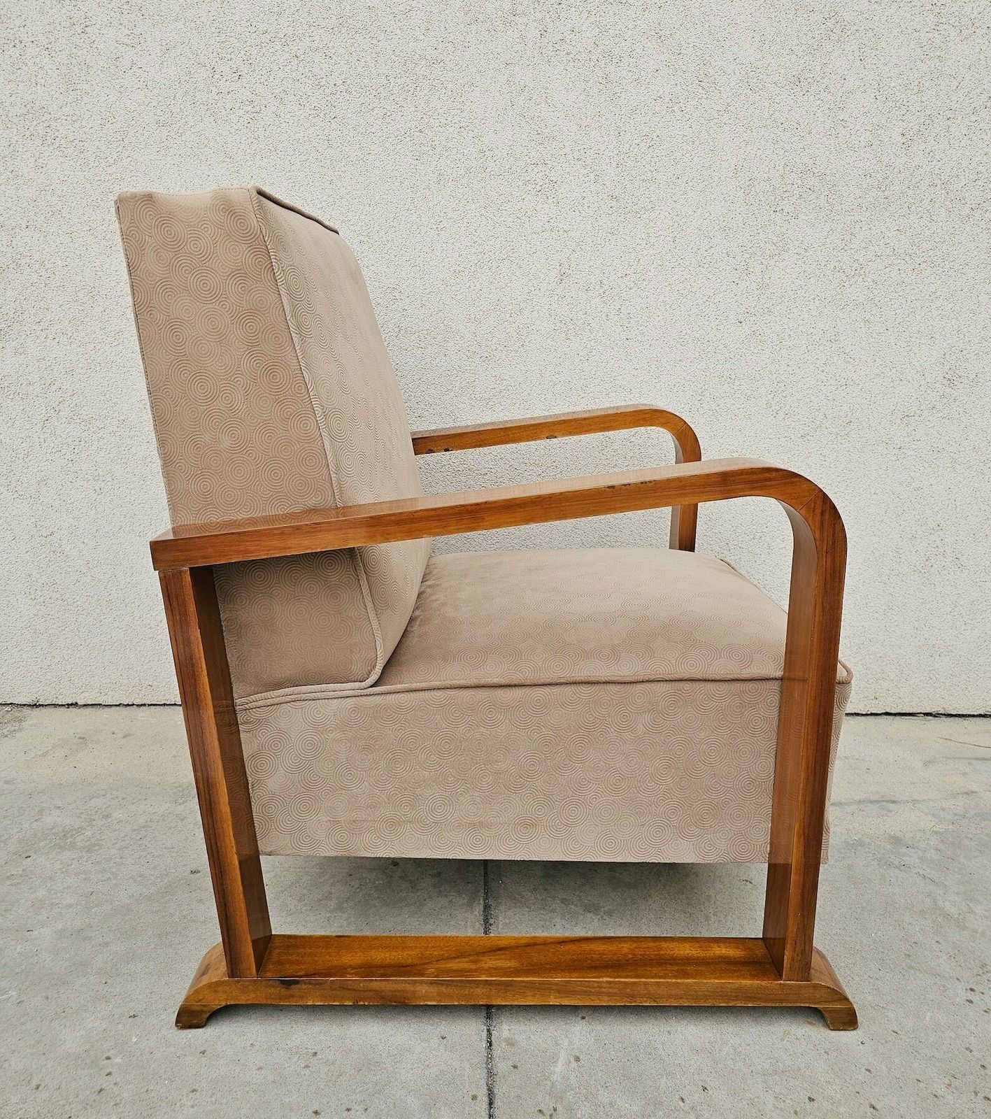 Pair Of Very Rare Art Deco Armchairs Done In Solid Walnut // Made In Austria In 1920s photo vinterior