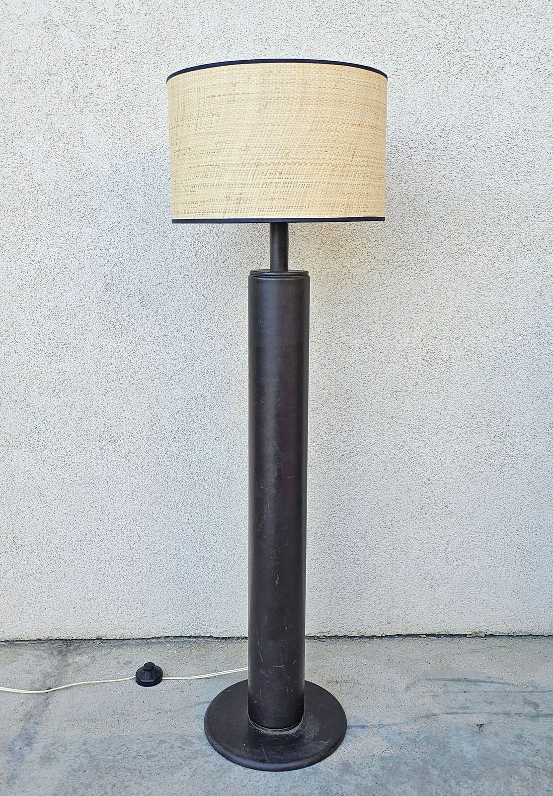 Mid Century Modern Leather Floor Lamp By Nicetin // Made In Yugoslavia In 1980s