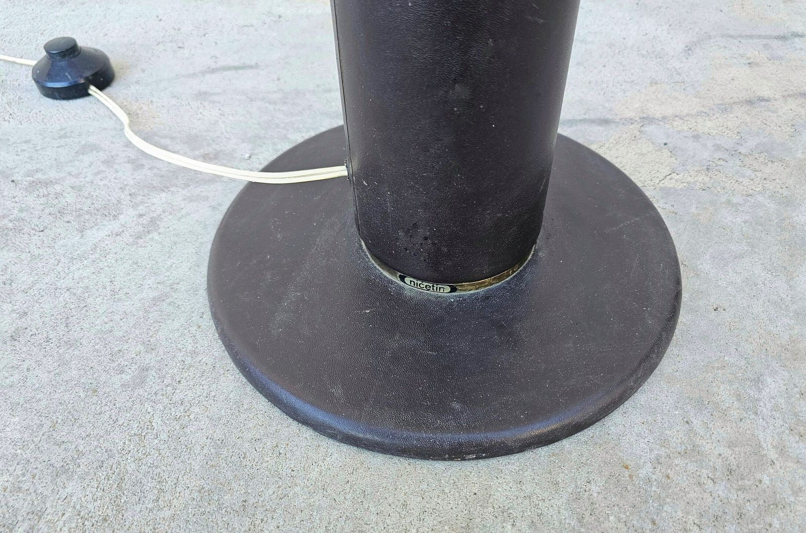 Mid Century Modern Leather Floor Lamp By Nicetin // Made In Yugoslavia In 1980s photo for sale