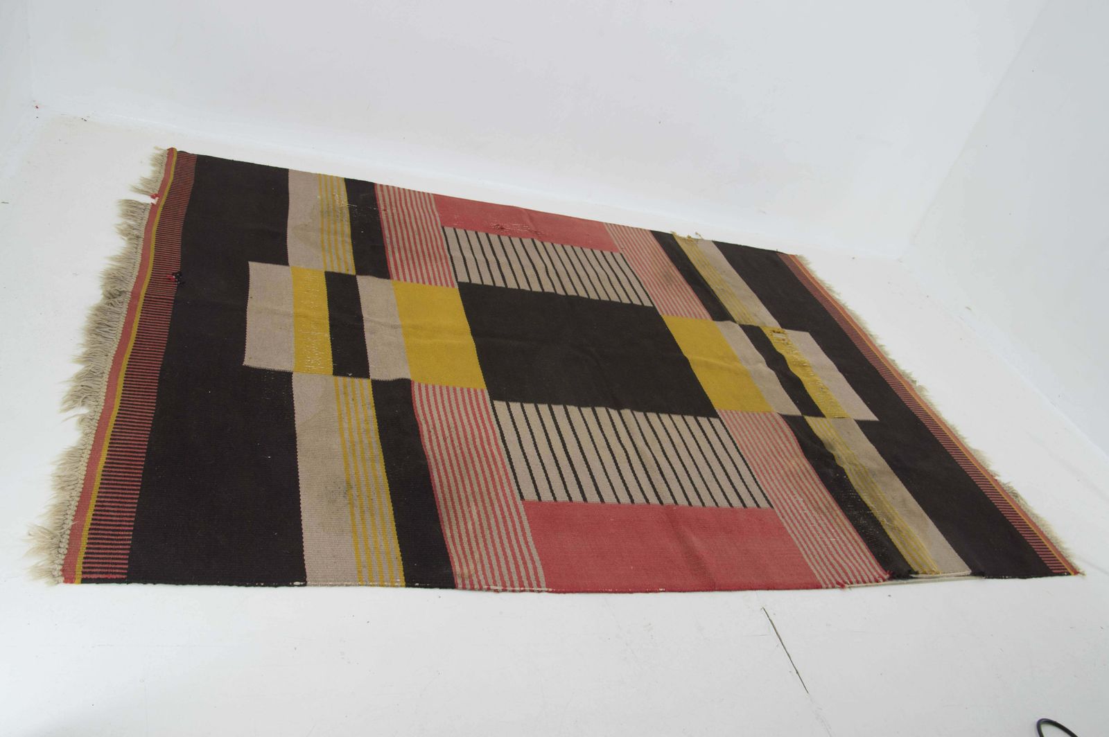 Rare Geometric Carpet By Antonin Kybal, 1948s photo Textiles