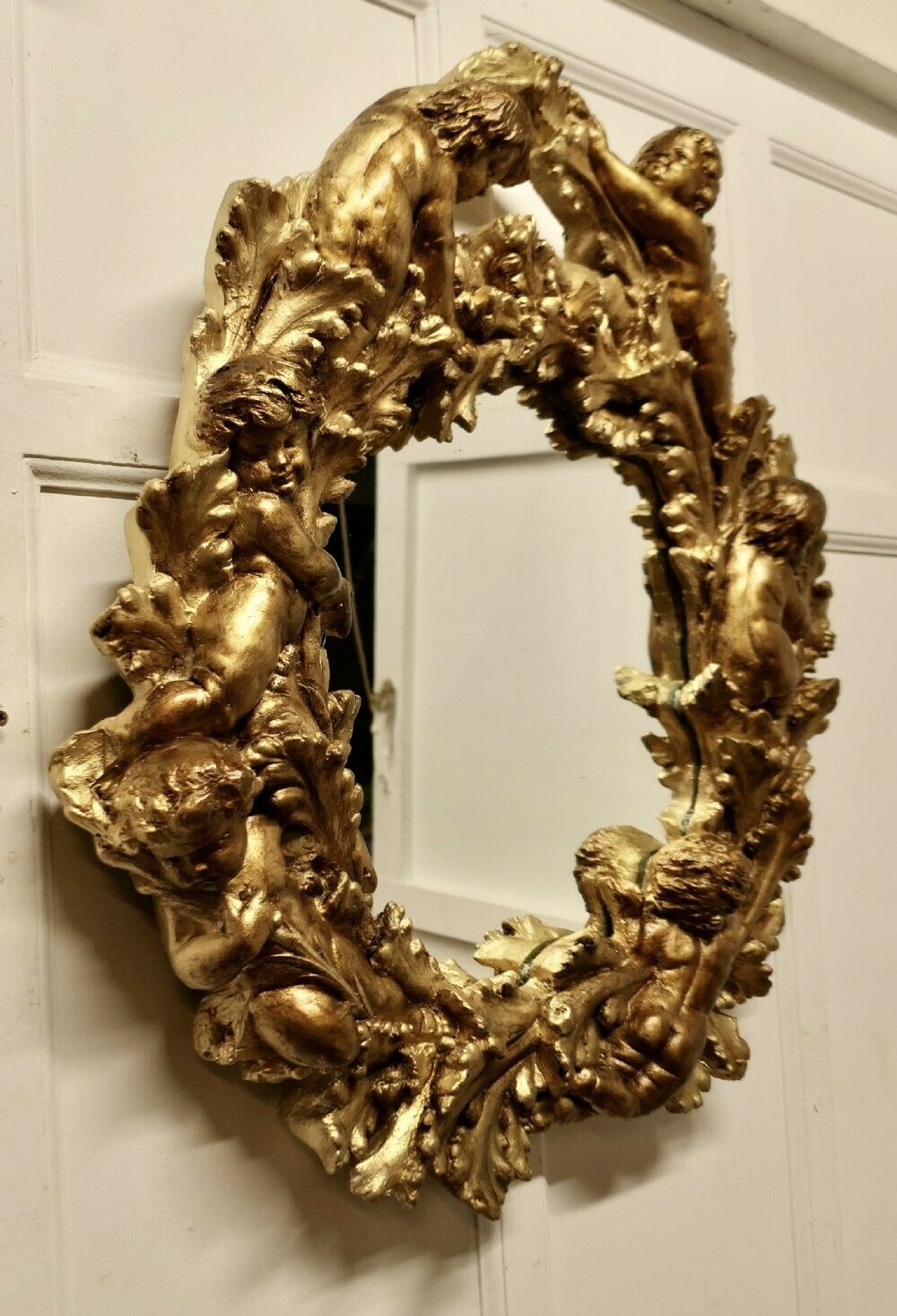 A Superb 19th Century Italian Gilt Wreath Mirror photo 2220.0
