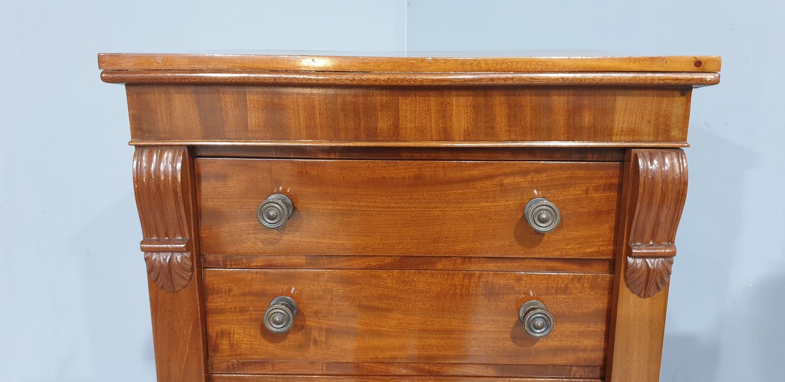 photo furniture Large Victorian Mahogany Wellington Chest Of Drawers