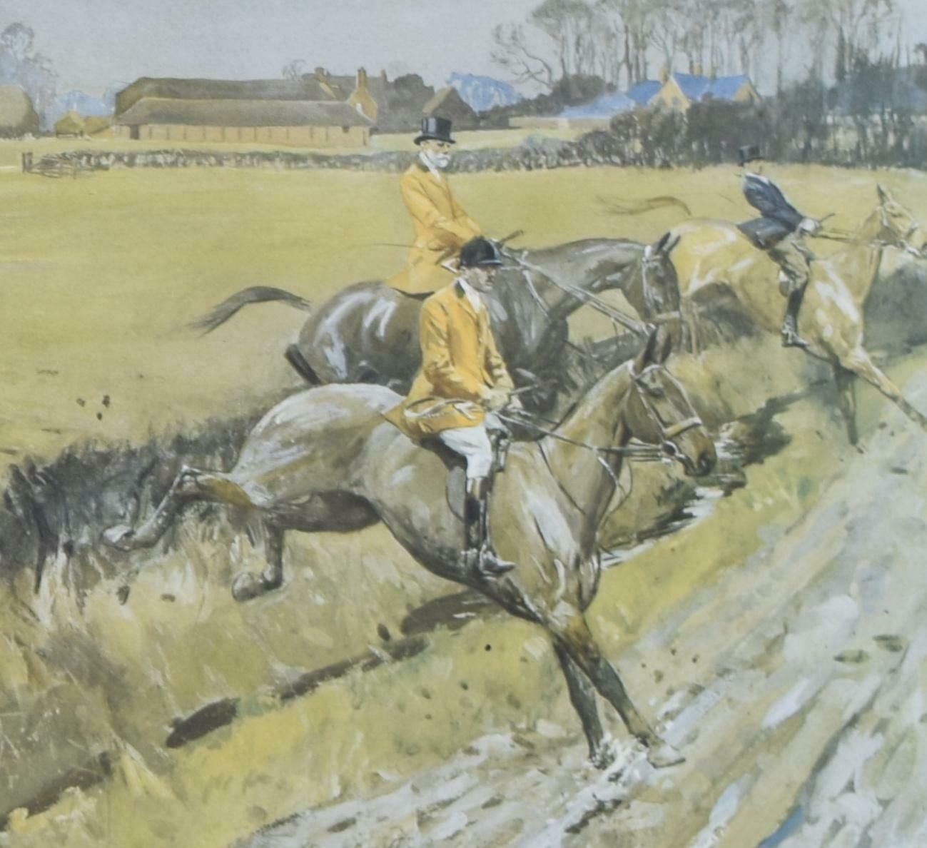 Lionel Edwards The Old Surrey And Burstow Hunt Hunting Print By Lionel Edwards 1926 photo for sale