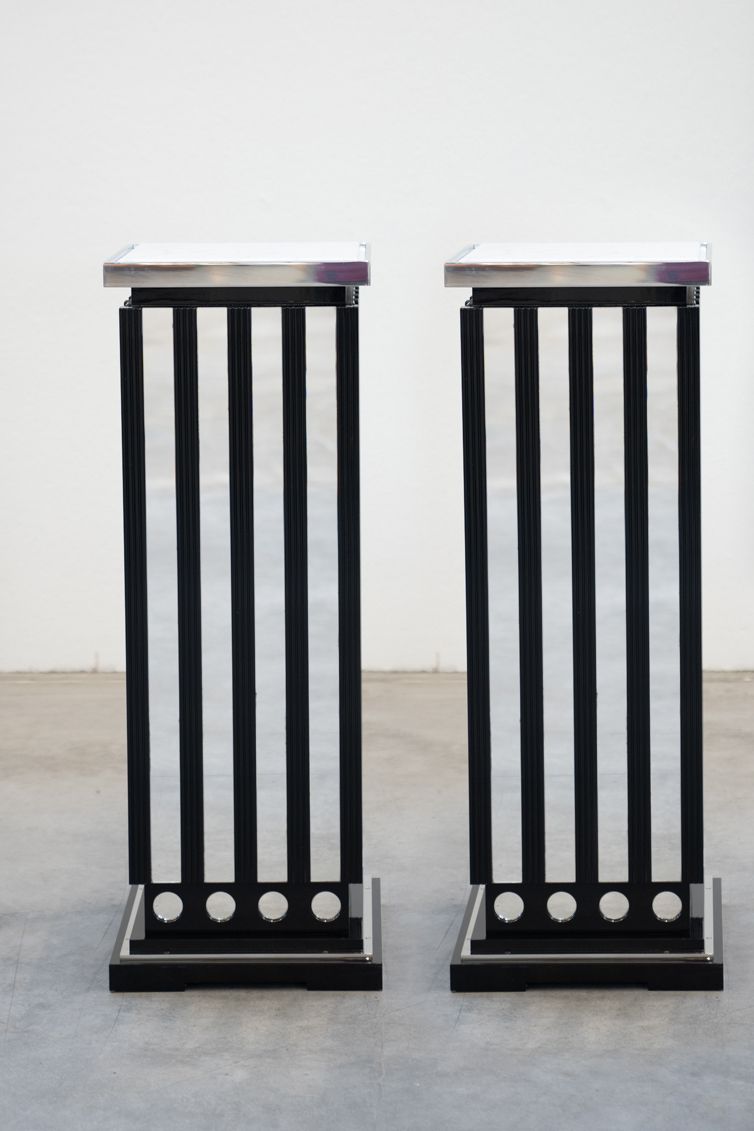 Pair Of Exhibit Style Display Cabinets, Set Of 2, 1980s