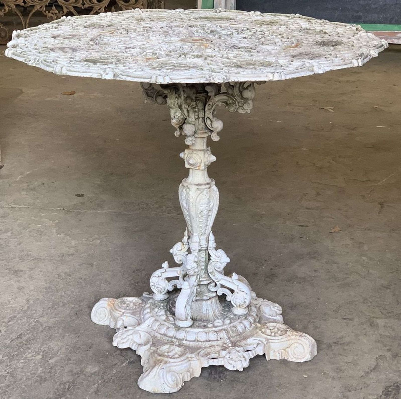 Antique Cast Iron Zodiac Table By Falkirk Iron Works photo for sale