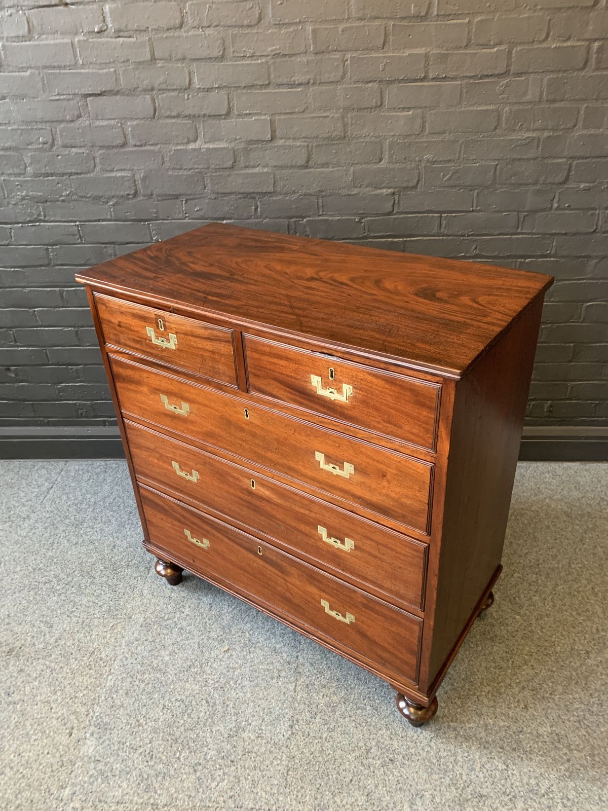 photo furniture 19th Century Mahogany Military Campaign Chest